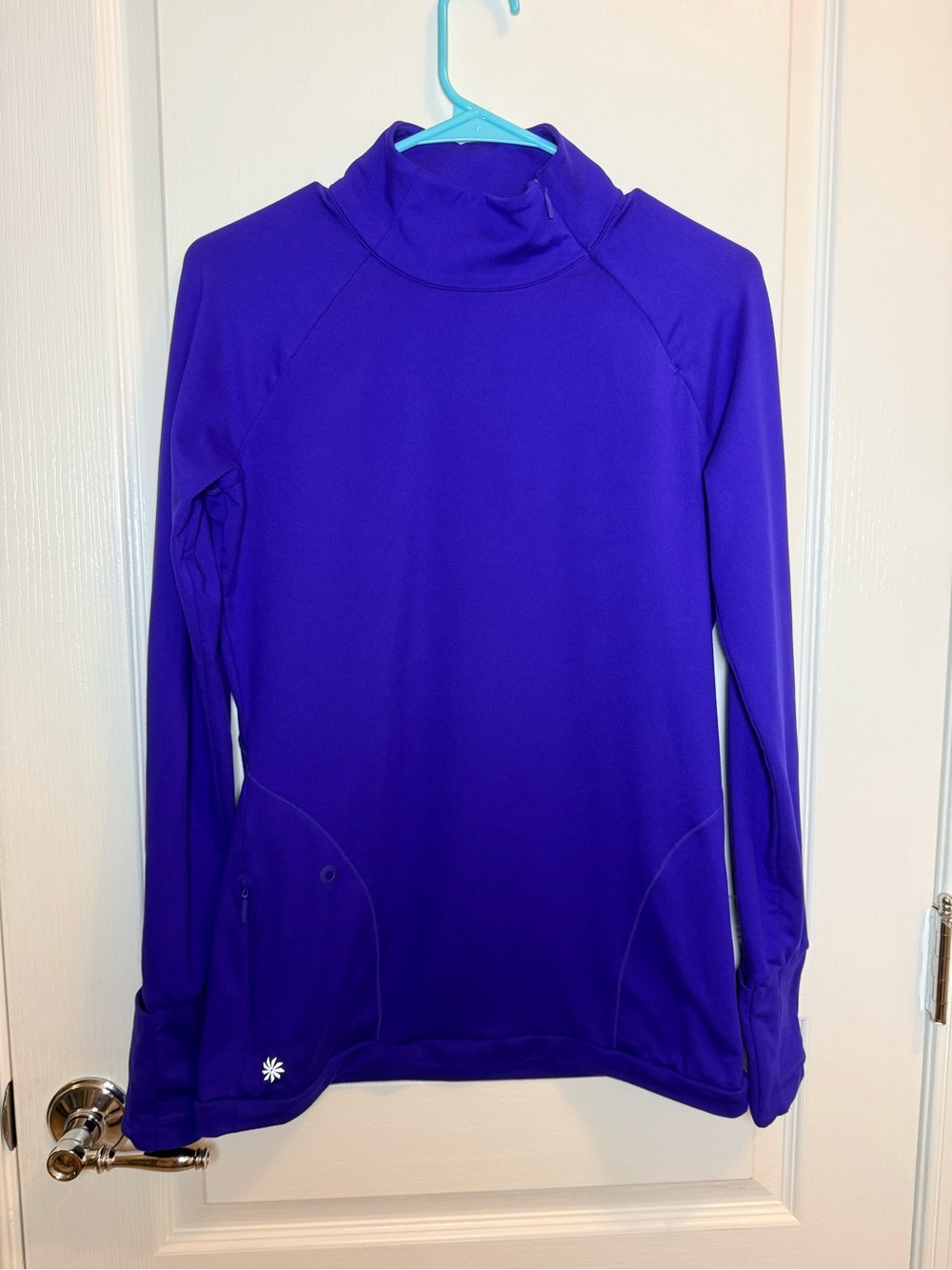 Athleta Purple Cowl Neck Performance Pullover small